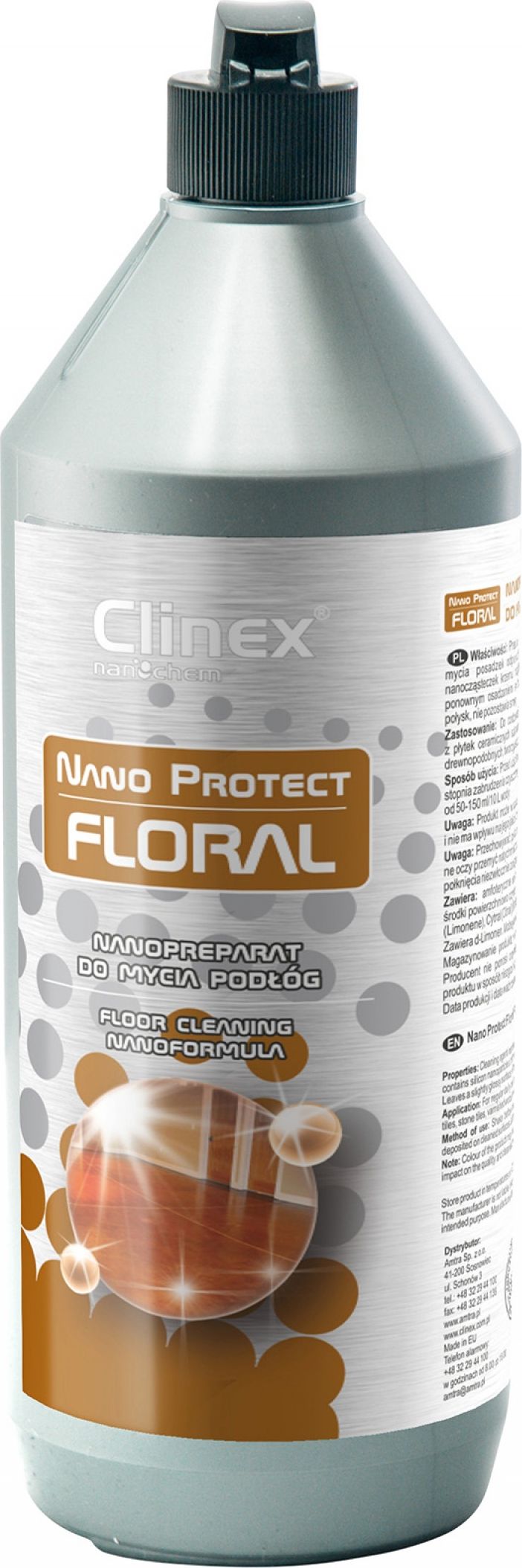 Detergent pentru pardoseli Clinex Nano Protect Flora, cu particule de silicon, 1L