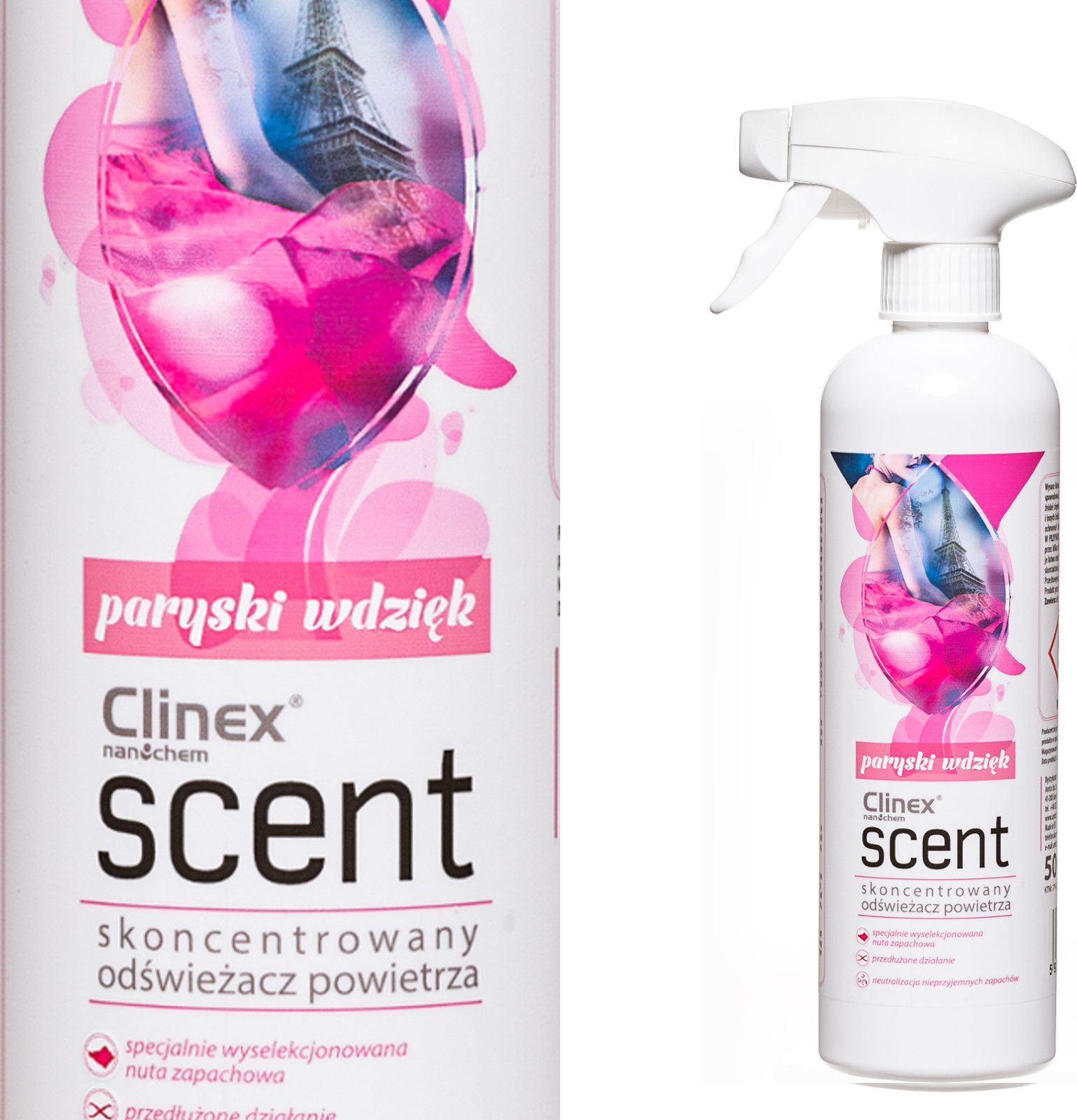 Clinex Odorizant concentrat pulverizat pe suprafețe CLINEX Scent - Parisian Grace 500ML Odorizant concentrat pulverizat pe suprafețe CLINEX Scent - Parisian Charm 500ML