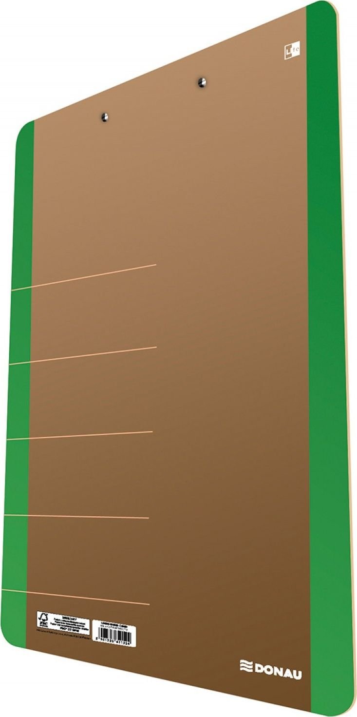 Clipboard Donau DONAU Life, carton, A4, cu clip, verde