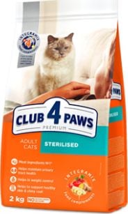 Hrana uscata pentru pisici sterilizate, Premium, Club 4 PAWS, 14 kg
