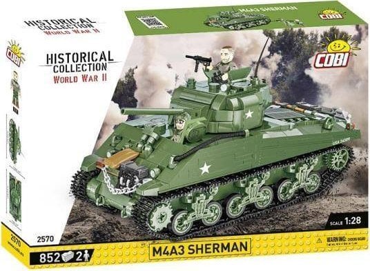 Cobi COBI 2570 Historical Collection WWII tanc mediu american M4A3 Sherman 852 blocuri