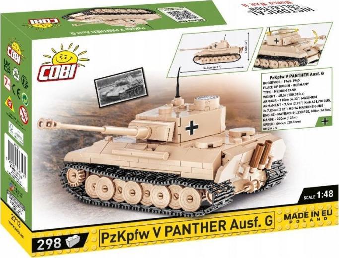 Set de Constructie Cobi, Tanc PzKpfw V Panther Ausf.G, 298 piese