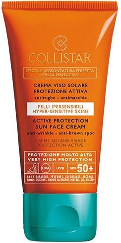 Collistar Speciale Abbronzatura Perfetta Active Protection Sun Face Cream SPF 50+ - krem do opalania przeciw starzeniu 50ml