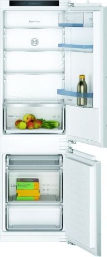 Combina frigorifica incorporabila Bosch KIV86VFE1, 267 l, LowFrost, FreshSense, H 177.2 cm, Clasa E, Argintiu