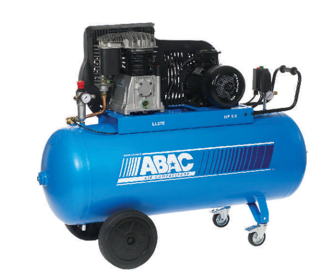 Compresor aer cu ulei ABAC PRO B5900B 270 CT5.5 5.5cp 270l debit aer aspirat 653l/min debit aer refulat 490l/min 11bar 170kg