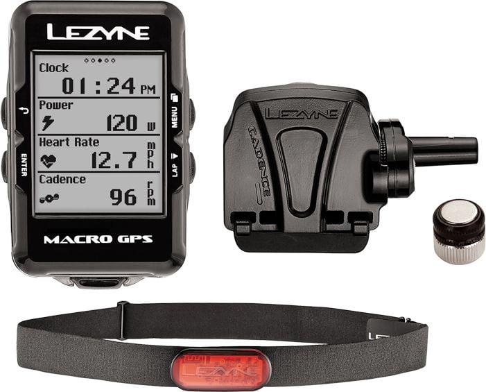 Computer de bicicletă Lezyne Macro GPS HRSC încărcat (LZN-1-GPS-MACRO-V104-HS)