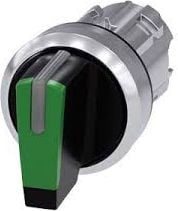 Comutator acționare supapă poziția 3 I-O-verde II 22mm cu iluminare fără automată (3SU1052-2BL40-0AA0)