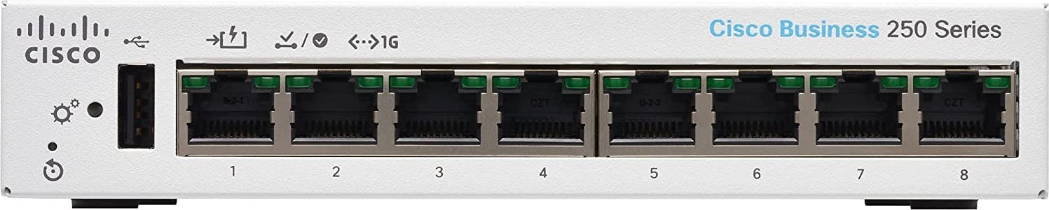 Switch-uri cu management - Comutator Cisco CBS250-8T-D-EU