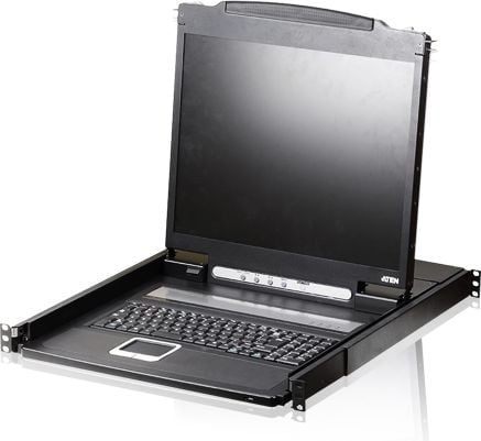 Comutator cu tastatura si touchpad , Aten , KVM ,CL1000 LCD 19'', USB PS/2 , 1U Rack