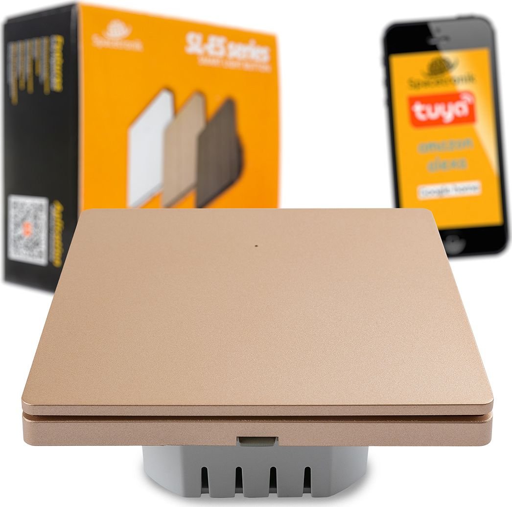 Comutator de lumină Spacetronik SL-ES11 Wi-Fi single Golden Charm