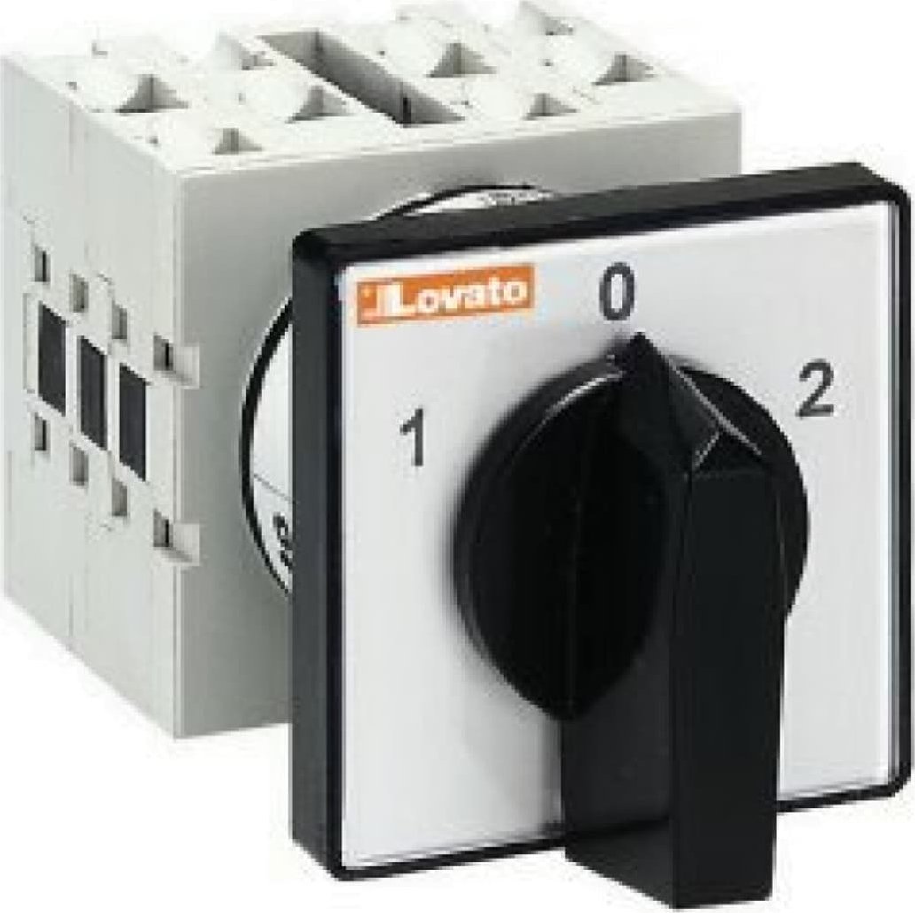 Comutator electric Lovato Cam 1-0-2 2P 16A pentru IP65 incorporat GX1652U
