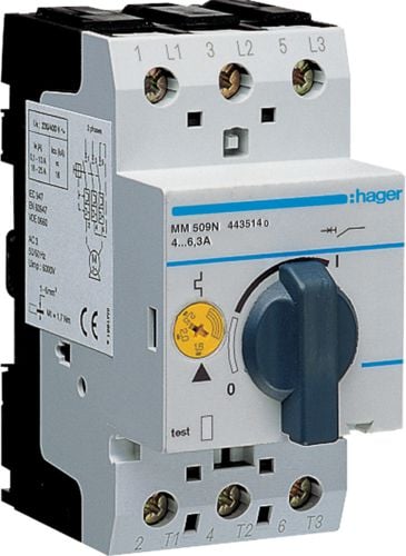 Comutator motor Hager 3P 2.2kW 4-6.3A (MM509N)