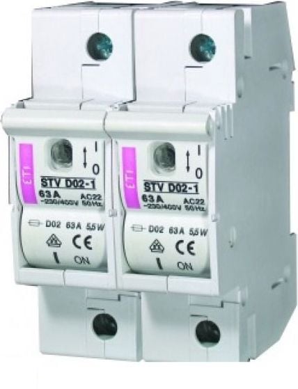 Comutator siguranțe 2P 63A D02 STV (002271003)