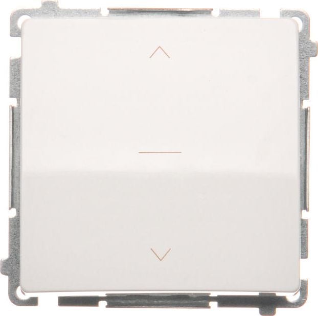 Comutator SIMON BASIC cu trei căi cadru conector 1-0-2 orb alb BMZW1K.01 / 11