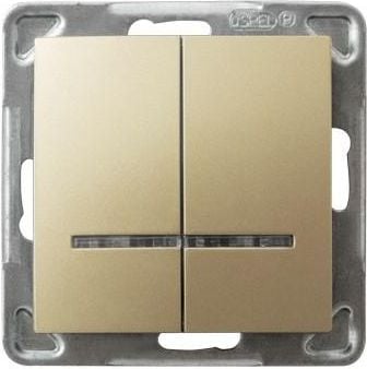 Conector Impression świecznikowy metalic auriu cu iluminare din spate (LP-2YS / m / 28)