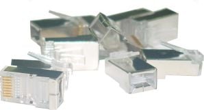 Conector modular ecranat , Assmann , RJ45 8p8c cat. 5e , transparent