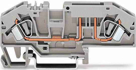 Conector siguranțe 6mm2 25A gri 35mm plat DIN siguranțe (282-696)