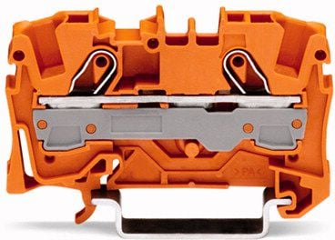 Conector șină 2 fire Topjobs 6mm2 orange (2006-1202)