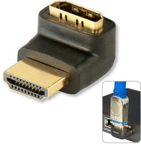conector unghi superior HDMI - Conector HDMI cu suport 3D (41086)