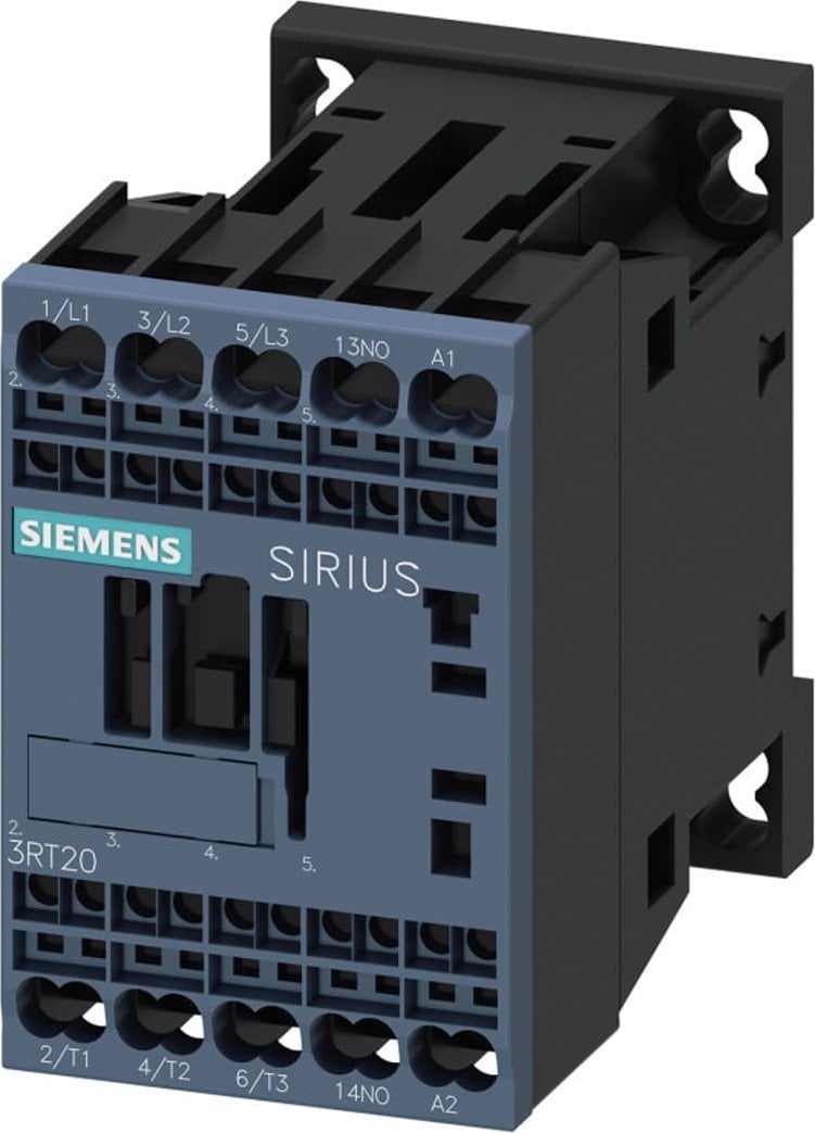 Contactor de putere Siemens AC-3 7,5 kW/400V 1 NO AC 230 V 50/60 Hz dimensiune S00 conn. 3RT2018-2AP01 cu arc
