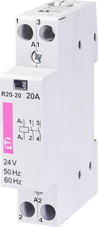 Contactor modular Eti-Polam 20A 24V AC 2NO 0R R 20-20 24V 002461211