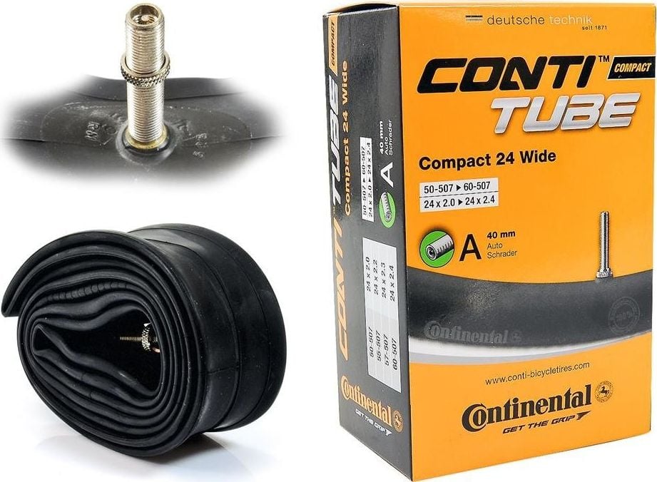 Continental Tube Continental Compact 24&apos;&apos; x 2.0&apos;&apos; - 2.4&apos;&apos; auto valvă 40 mm universal