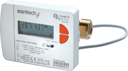 Contor de căldură Santech Santech QHeat5 qp 0,6 m3/h DN15 - retur QH50-000-00-0