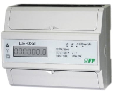 Contorul de electricitate MID 100A 3 faze 230 / 400V LCD LE-03D