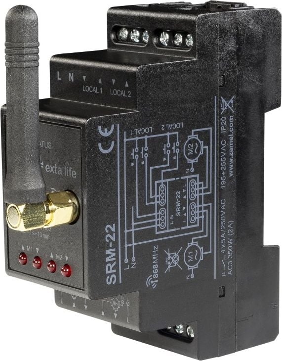 Controler modular pentru rulouri Zamel Radio 230V SRM-22 (EXL10000023)