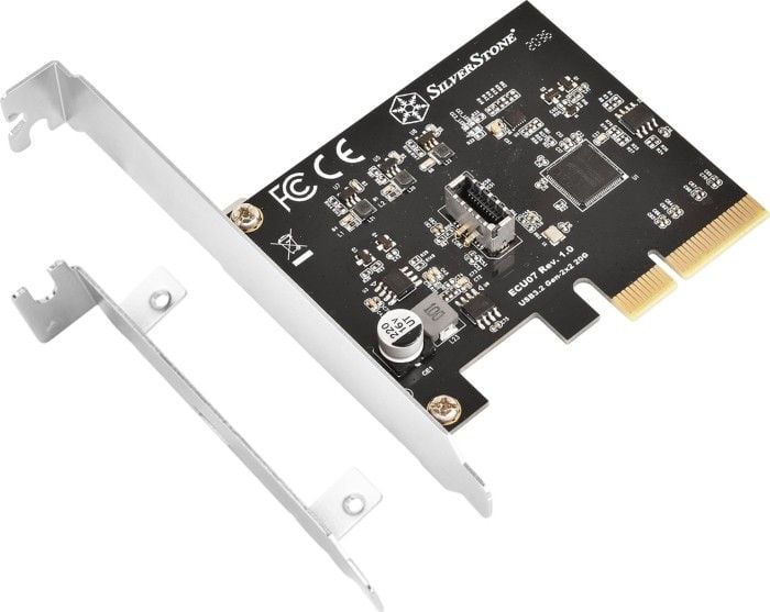 Controler SilverStone PCIe 3.0 x4 - USB 3.2 Gen 2x2 cu 20 de pini (SST-ECU07)