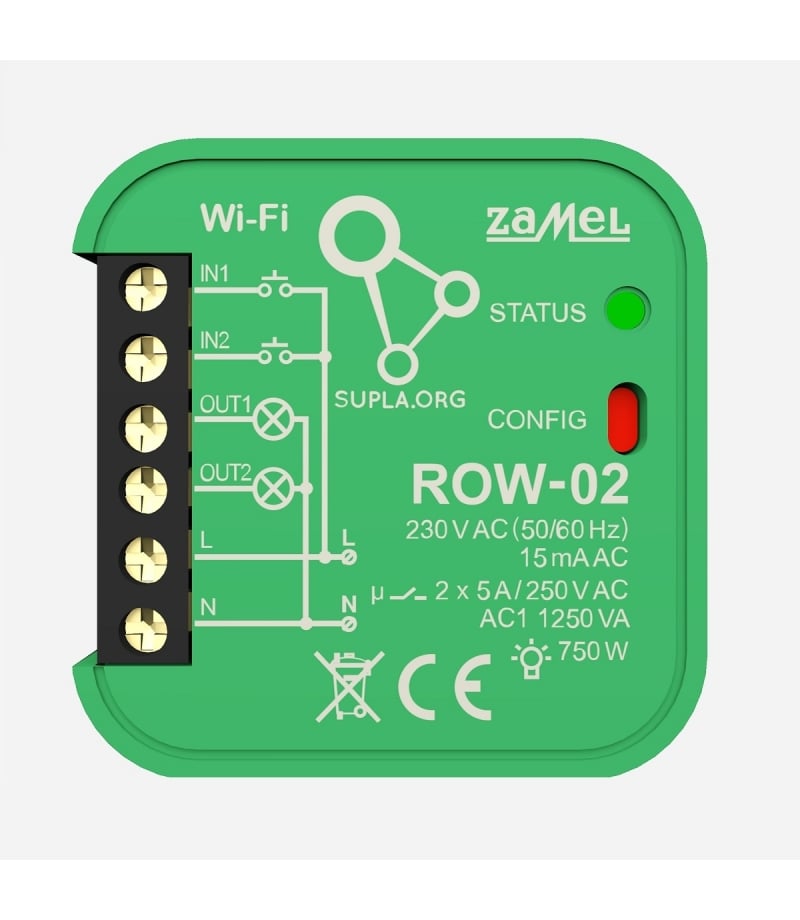 Controlerl Wireless Zamel SUPLA SRW-01 pentru controlul jaluzelelor exterioare