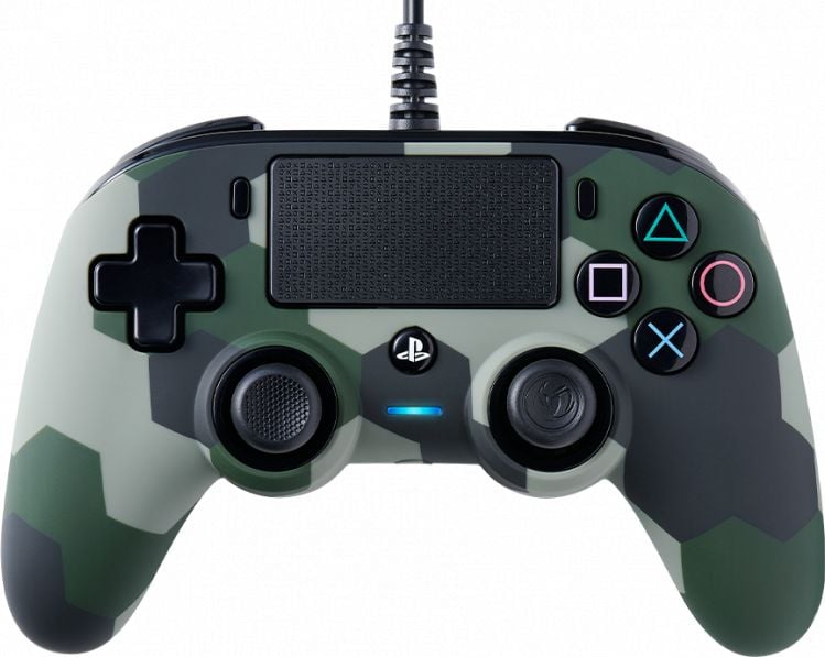 Controller cu fir Nacon Compact pentru Playstation 4, Camo Verde