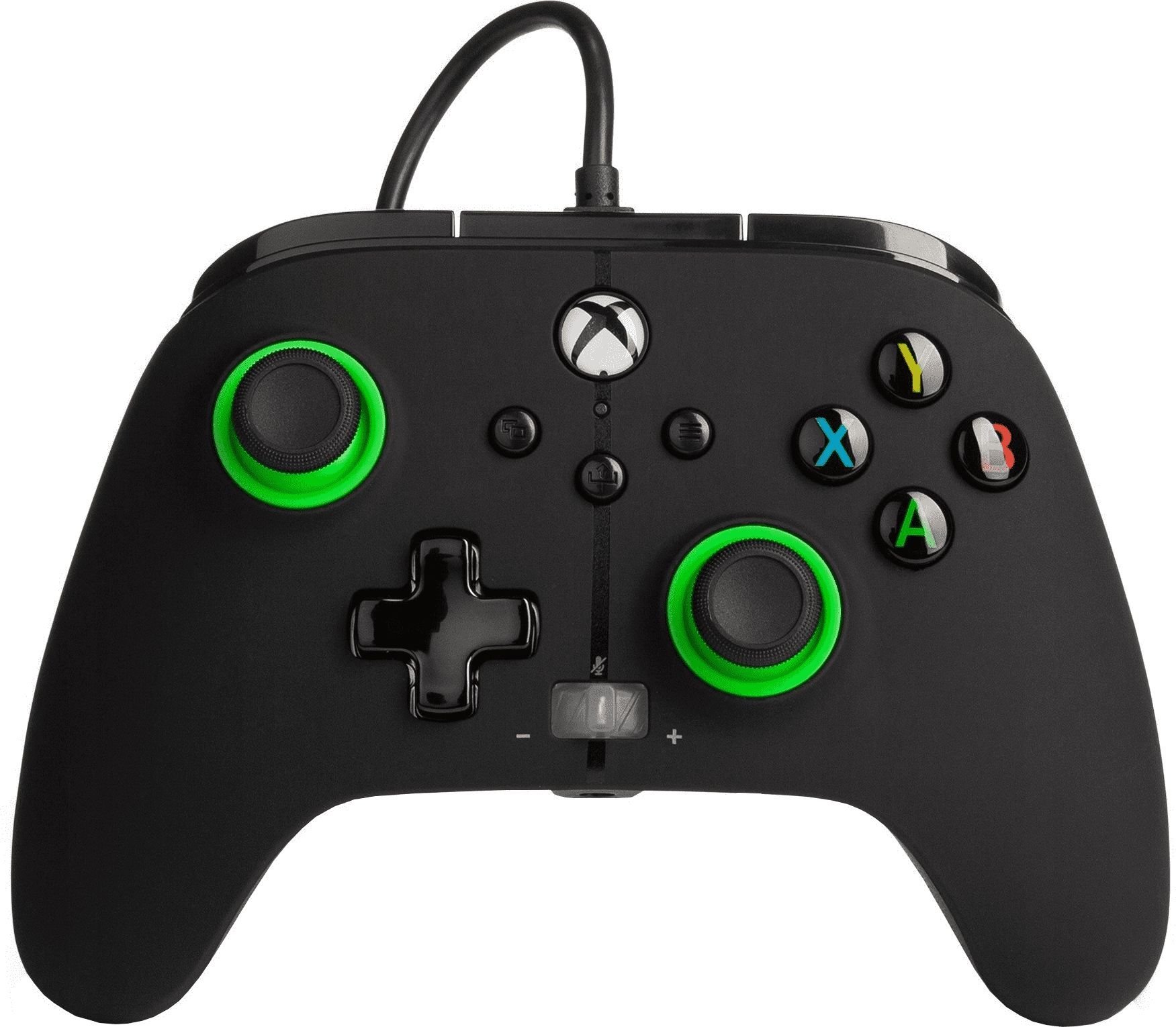 Controller PowerA EnWired Cu fir pentru Xbox Series X/S, Xbox One, PC, 3,5 mm audio Negru/Verde