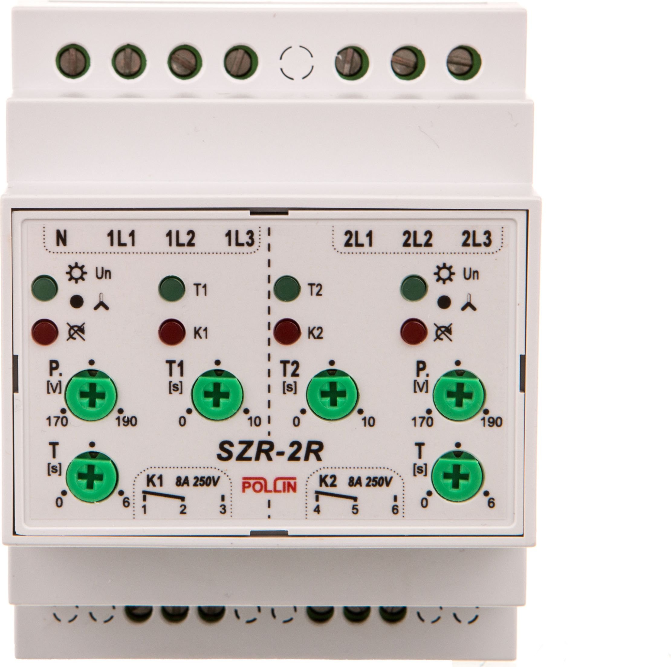 Controlul de comutare automată pe rezerva de contact reglabil 2x1P 8A 250V / AS-2R