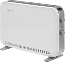 Convector electric de podea Concept KS3020 , 2000 W, 3 trepte, Termostat reglabil, Functie Turbo, Alb