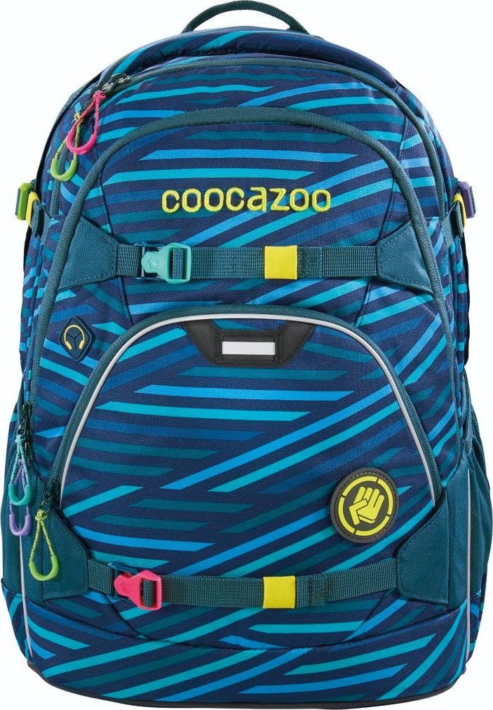 COOCAZOO ScaleRale rucsac Culoare: sistem albastru Zebra dunga MatchPatch