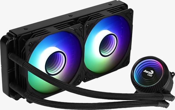 Cooler procesor Aerocool Mirage L240 Black aRGB, compatibil AMD/Intel