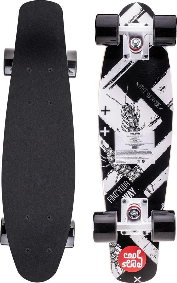 CoolSlide Skateboard SASHIMI Y BUGGY PRINT/NEGRU MĂRI UNICA