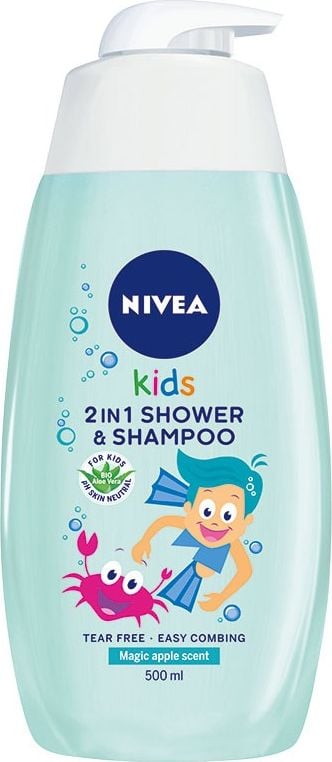 Copii Nivea Body Wash 2in1 pentru băieți Magic Apple a 500ml