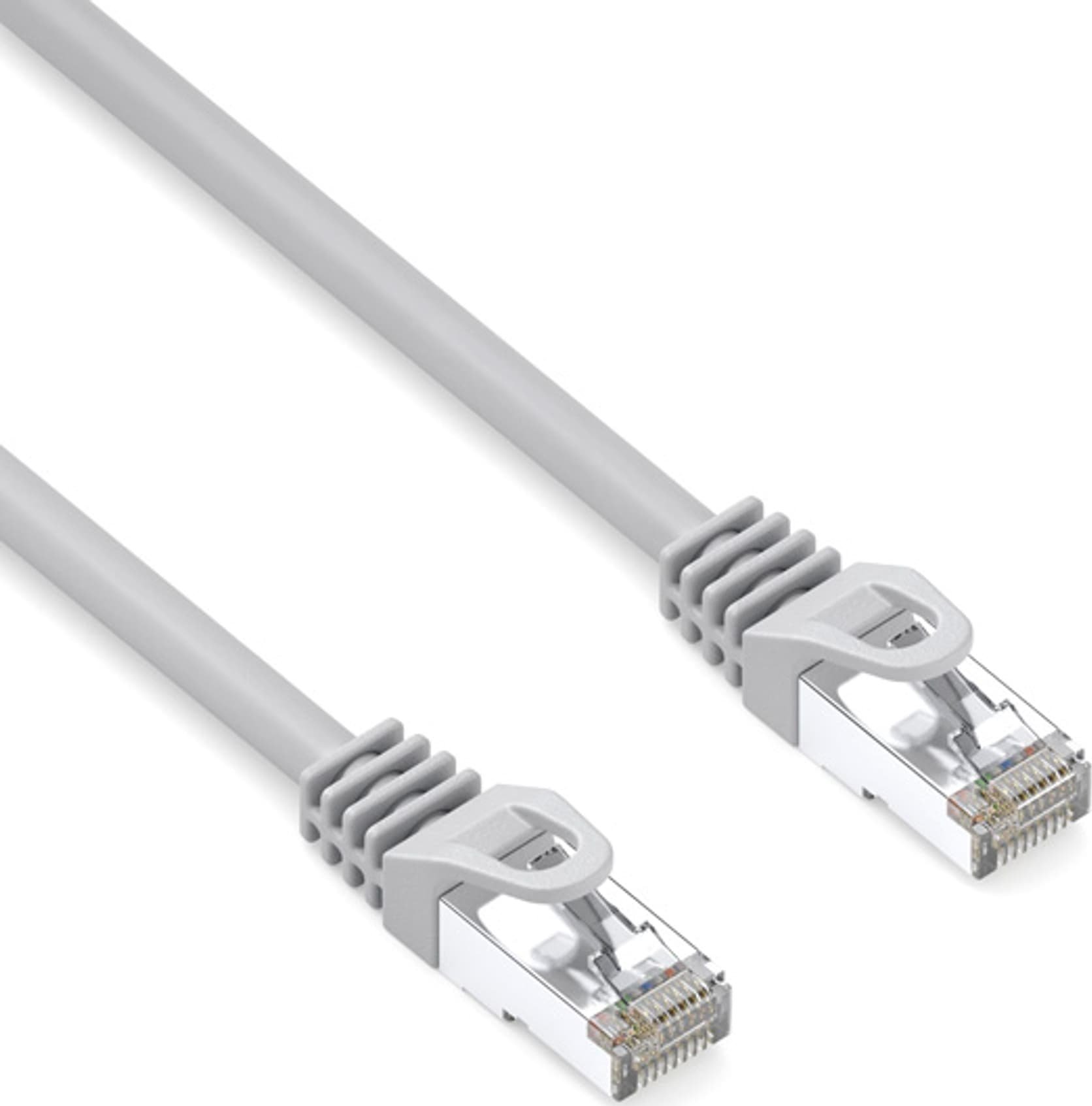 Cordon de corecție Lsoh S/FTP, Cat.6a, RJ45 M - RJ45 M, 1 m, ecranat dublu, LSOH, gri, economie 10 Gb/s