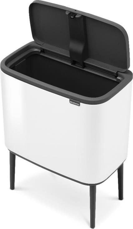 Coș de gunoi cu buton Brabantia New Icon 36L alb (313507)