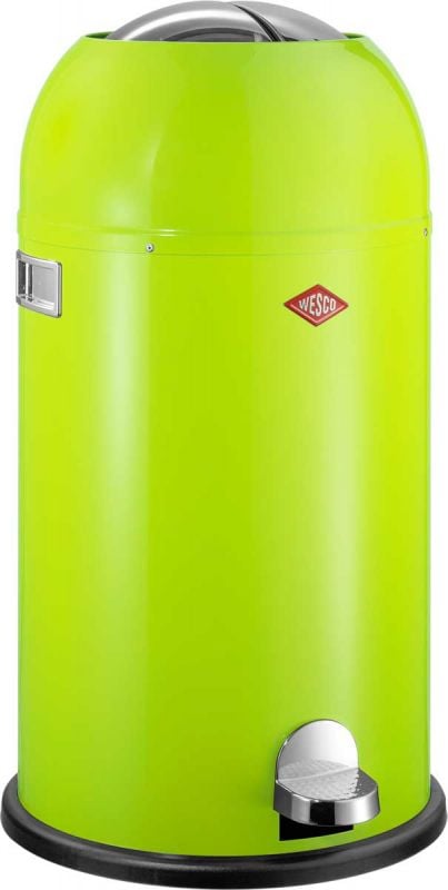 Cos de gunoi cu pedala Wesco Kickmaster, Otel, Verde, 33l