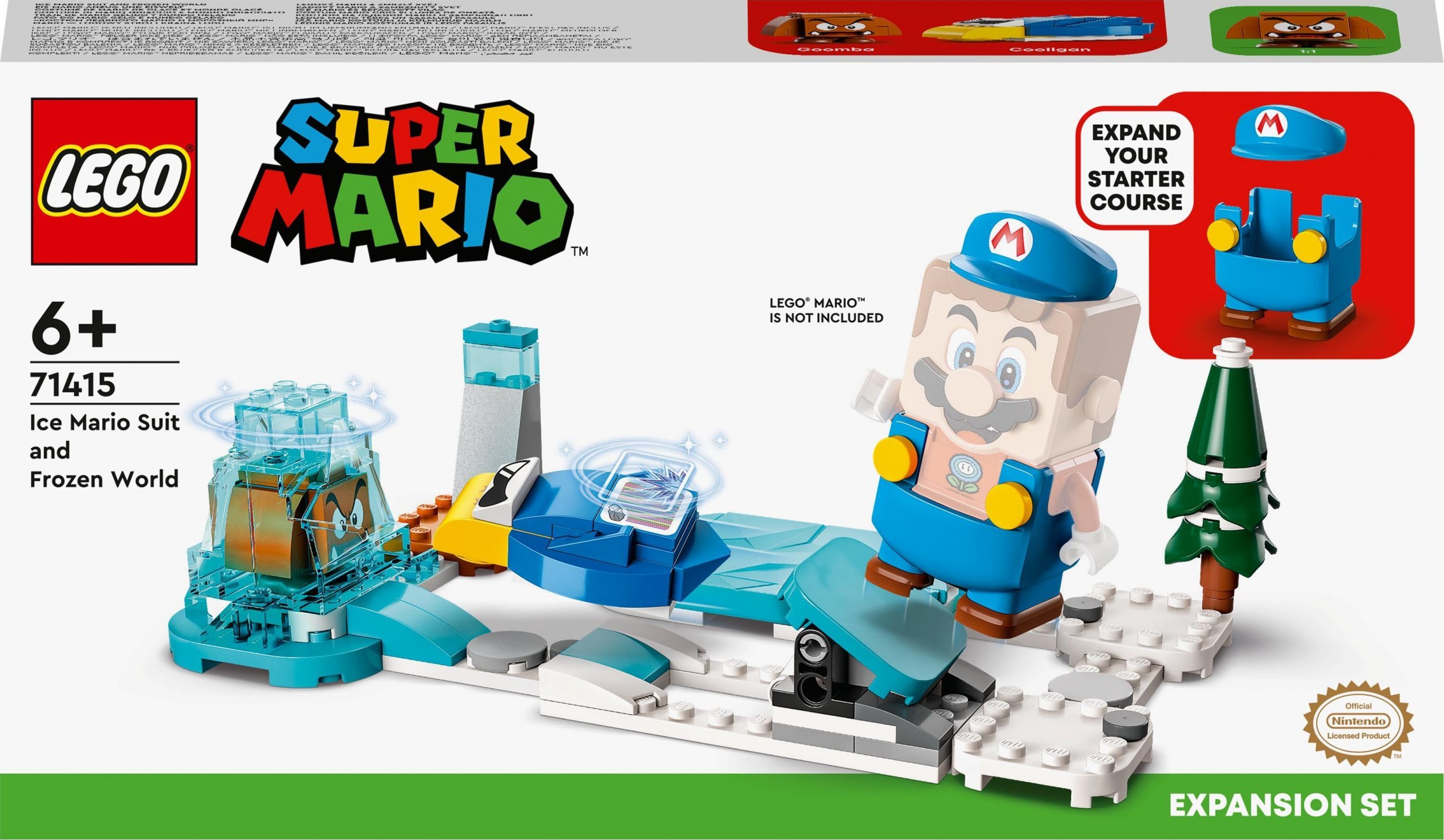 Costum de gheață LEGO Super Mario Mario și set de expansiune Frozen (71415)