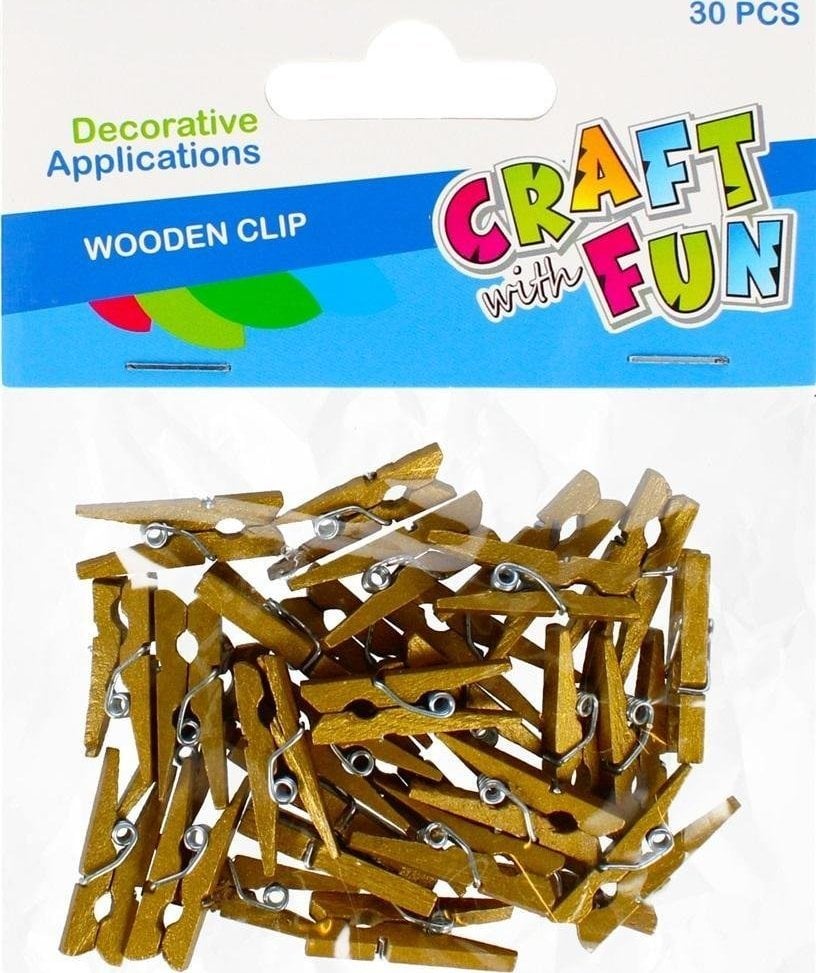 Craft with Fun CF DECORATIE DEK DREW CLIP 30BUC AUR 12/288