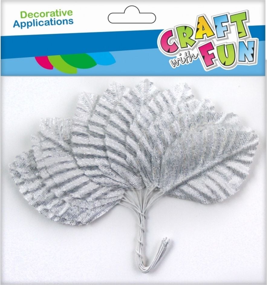 Craft with Fun CF DECORATIE DECO FRUNZĂ SARMA 5,5CM 12BUC ARGINT 12/960