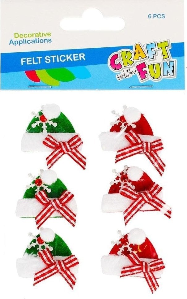 Craft with Fun DECORATIE BN CAPSELE FELT 6BUC CF 12/144