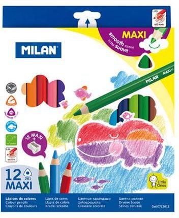 Creion color 12 culori Maxi triunghiular MILAN