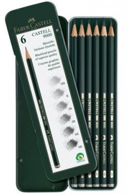 Creion Faber-Castell Castell 9000 6 piese Faber-Castell (119063 FC)