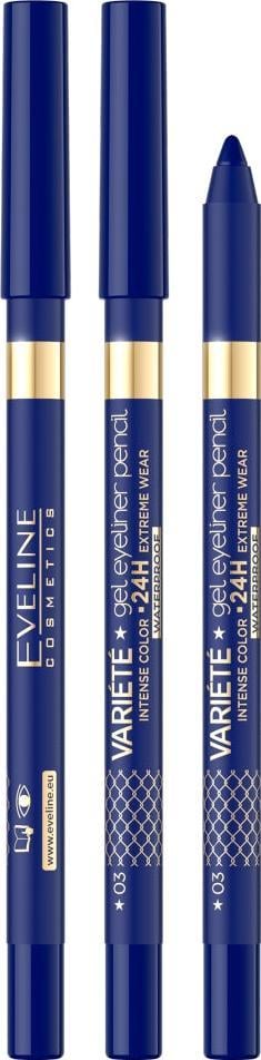 Creion gel pentru ochi, Eveline, Nr.03, Albastru