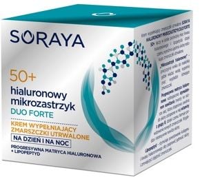 Crema de zi si de noapte Soraya Hyaluronic Microinjection Duo Forte 50+, 50 ml